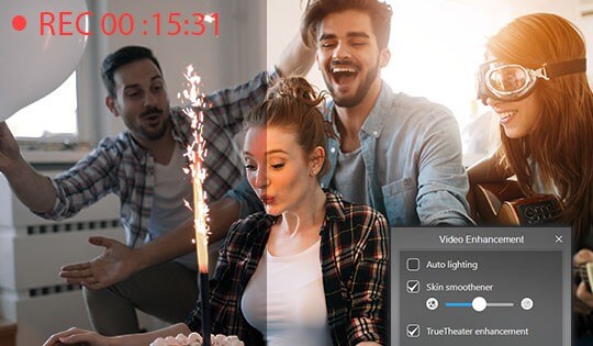 Панель Video Enhancement в CyberLink YouCam