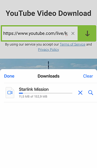 Продолжение загрузки в Safari