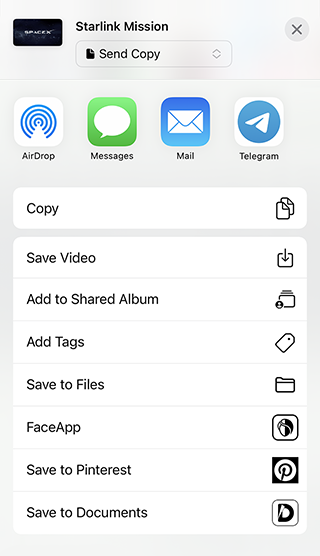 Сохранённый файл в Safari