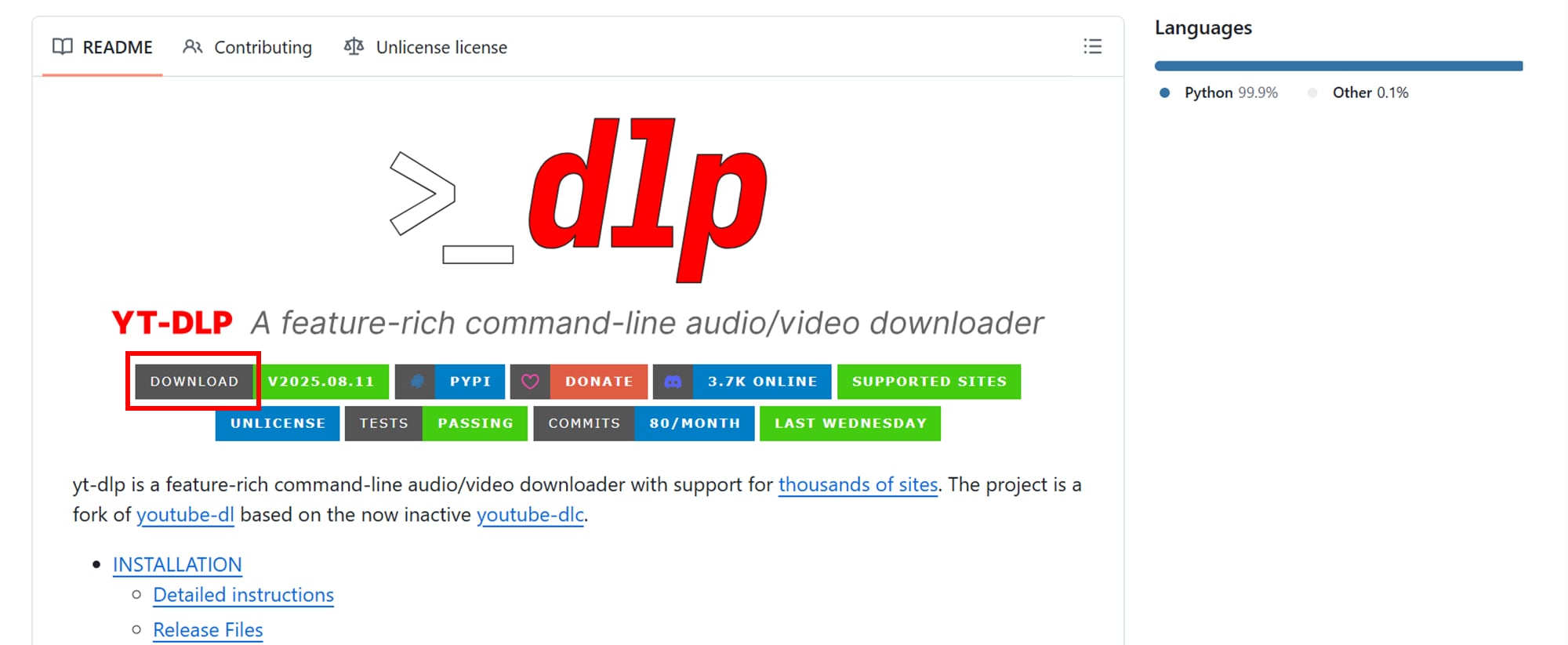 yt-dlp: работа через командную строку