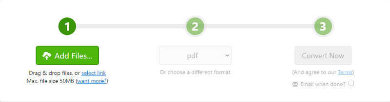 Zamzar: PNG to PDF