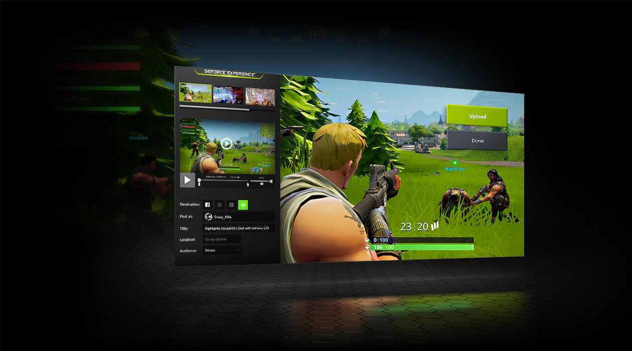 NVIDIA GeForce Experience — запись экрана на Windows 10