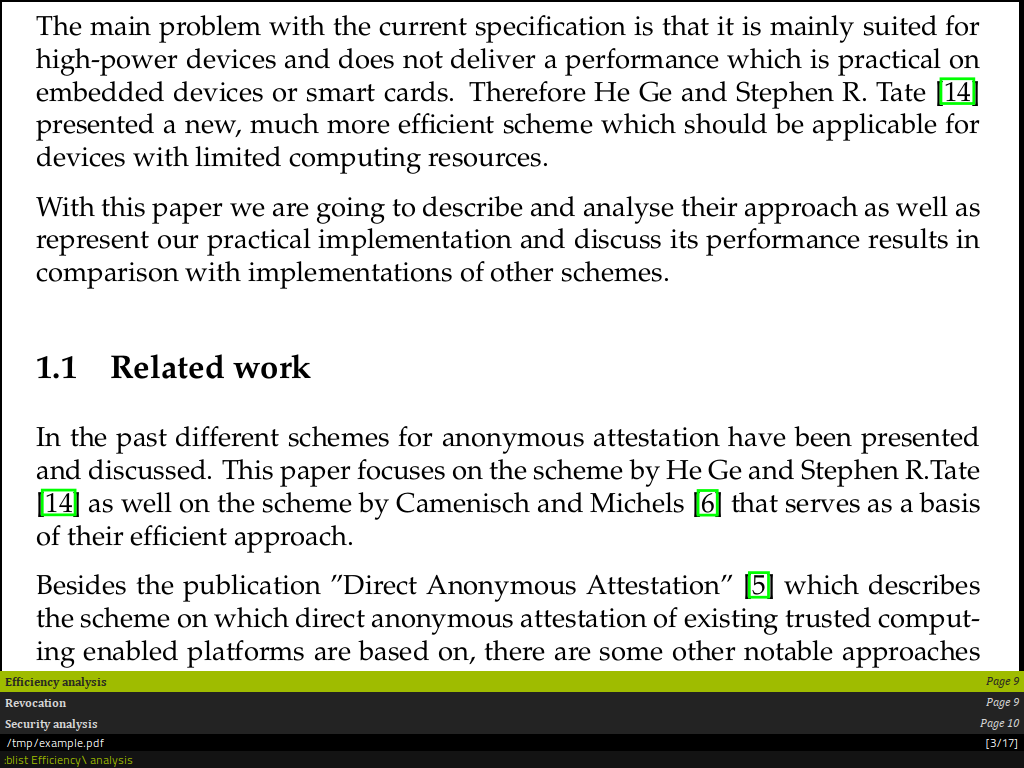 Работа с закладками в Zathura